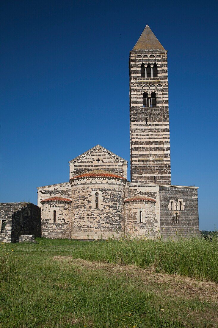 Italy, Sardinia, North Western Sardinia, Sassari area, Basilica della Santissima Trinita di Saccargia, 12th century church