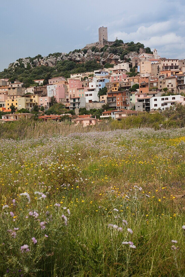 Italy, Sardinia, Eastern Sardinia, Golfo di Orosei gulf, Posada, midieval hill town