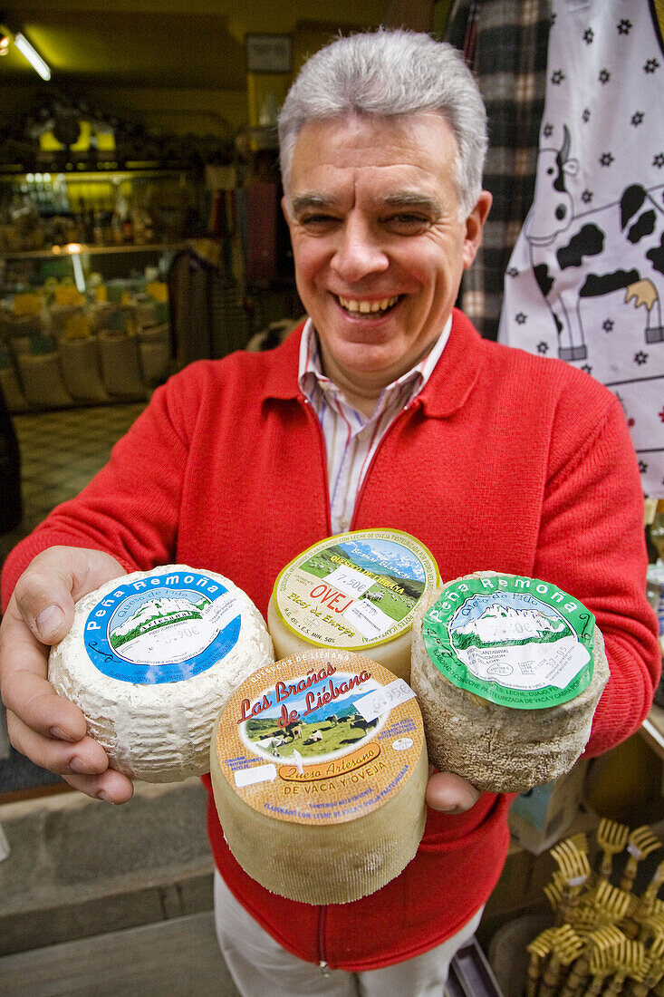 Cheese, Potes, valley of Liebana, Picos de Europa National Park, Cantabria, Spain