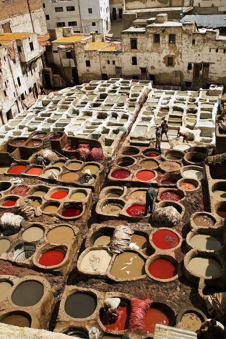 Chouara  tanners´ quarter), medina, Fes el Bali, Fes, Morocco