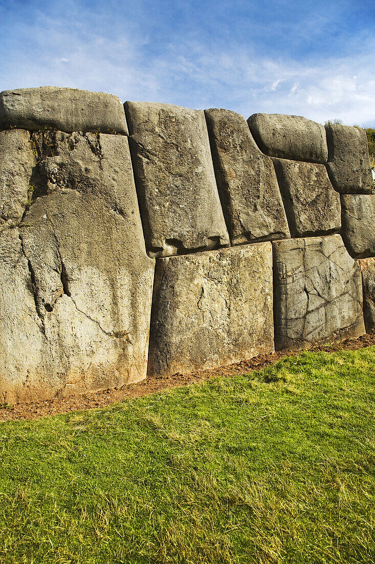 Sacsayhuaman pre-Columbian walled complex near the old city of Cusco, Peru