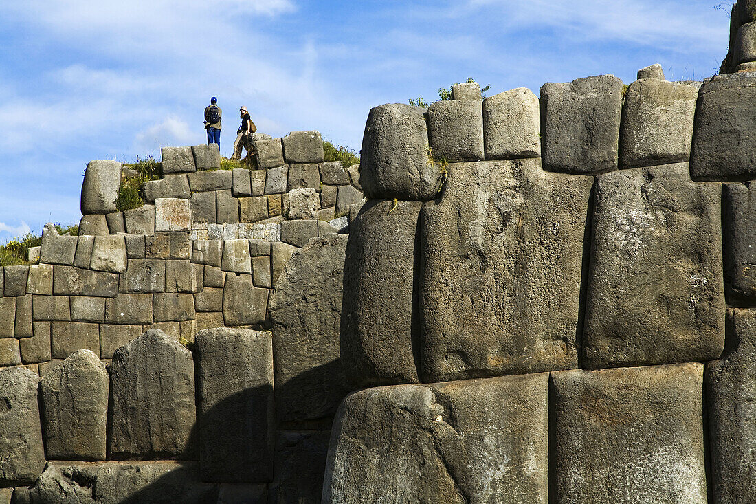 Sacsayhuaman pre-Columbian walled complex near the old city of Cusco, Peru