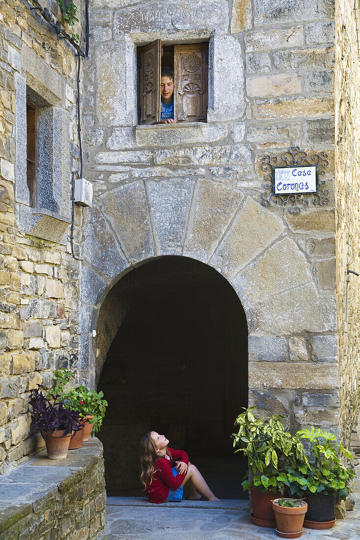 Casa Coronas  1549) oldest house in Sobrarbe, El Pueyo de Araguas. Pyrenees Mountains, Huesca province, Aragon, Spain