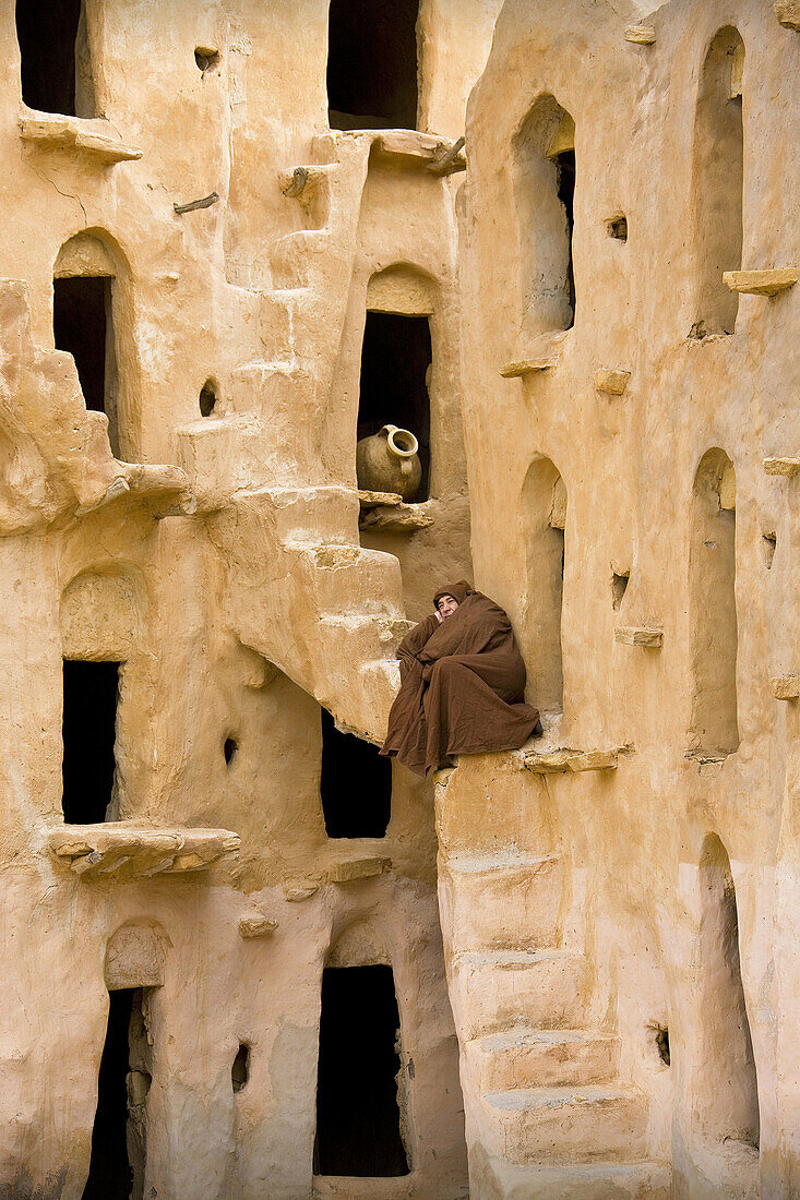 Berber architecture, Ksar Ouled Soltane near Tataouine, Tunisia  December 2008)