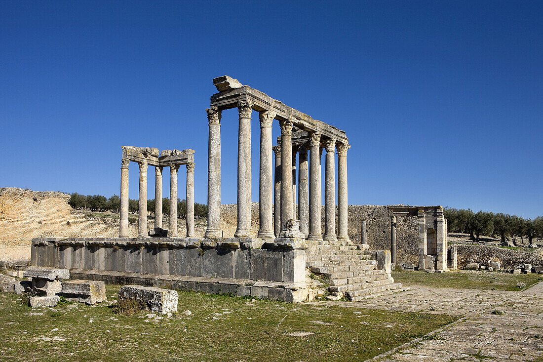 Temple of Caelestis, Roman ruins of Dougga, Tunisia  December 2008)