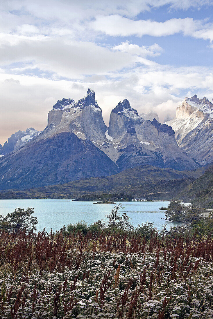 Cuernos del Paine, Pehoe Lake, Torres del Paine National Park, Patagonia, Chile  March 2009)