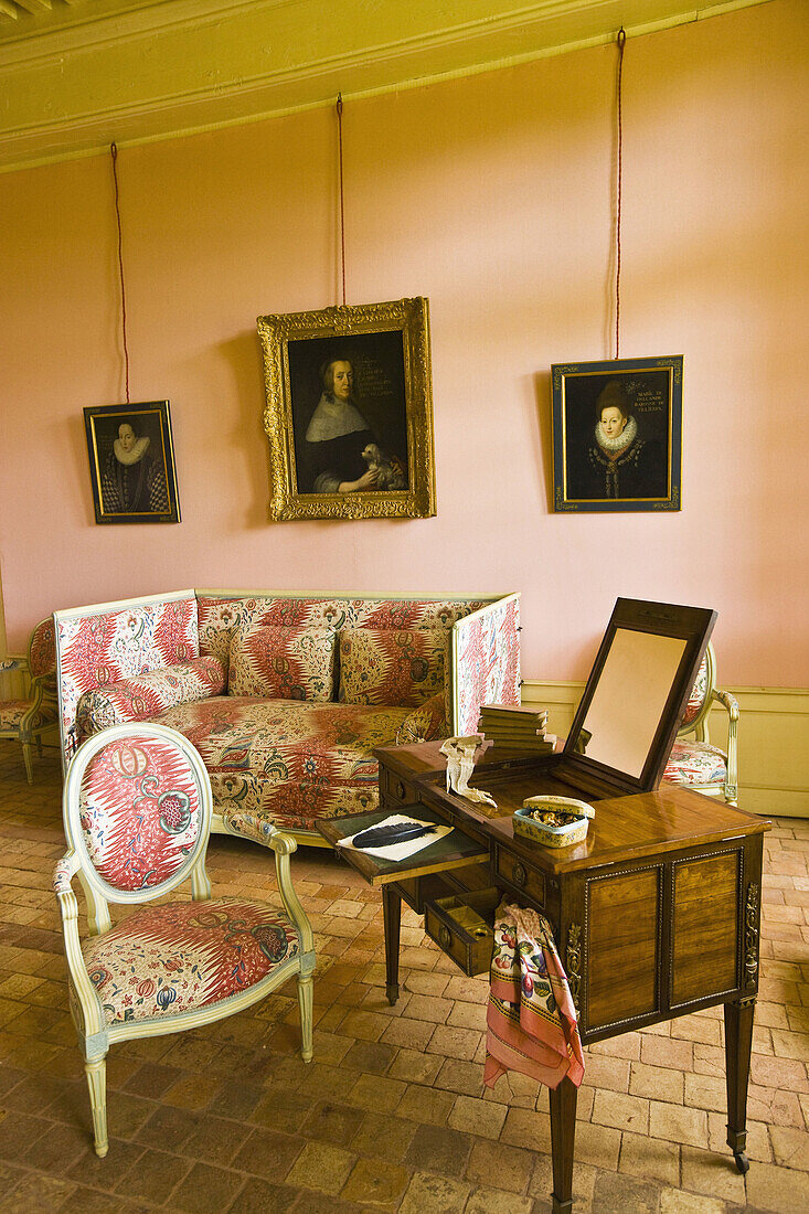 Particular in the Castle of Carrouges interior, Normandie-Maine Regional Natural Park. Orne, Basse-Normandie, France