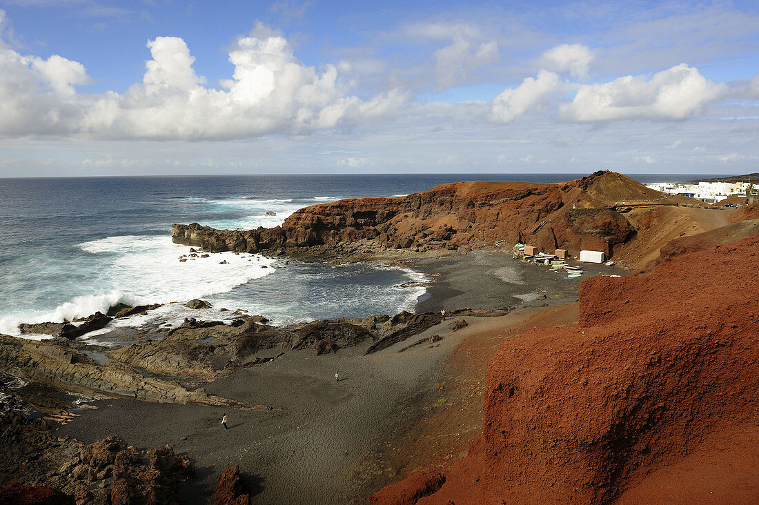 Coastline at El Golfo, Lanzarote. Canary islands, Spain