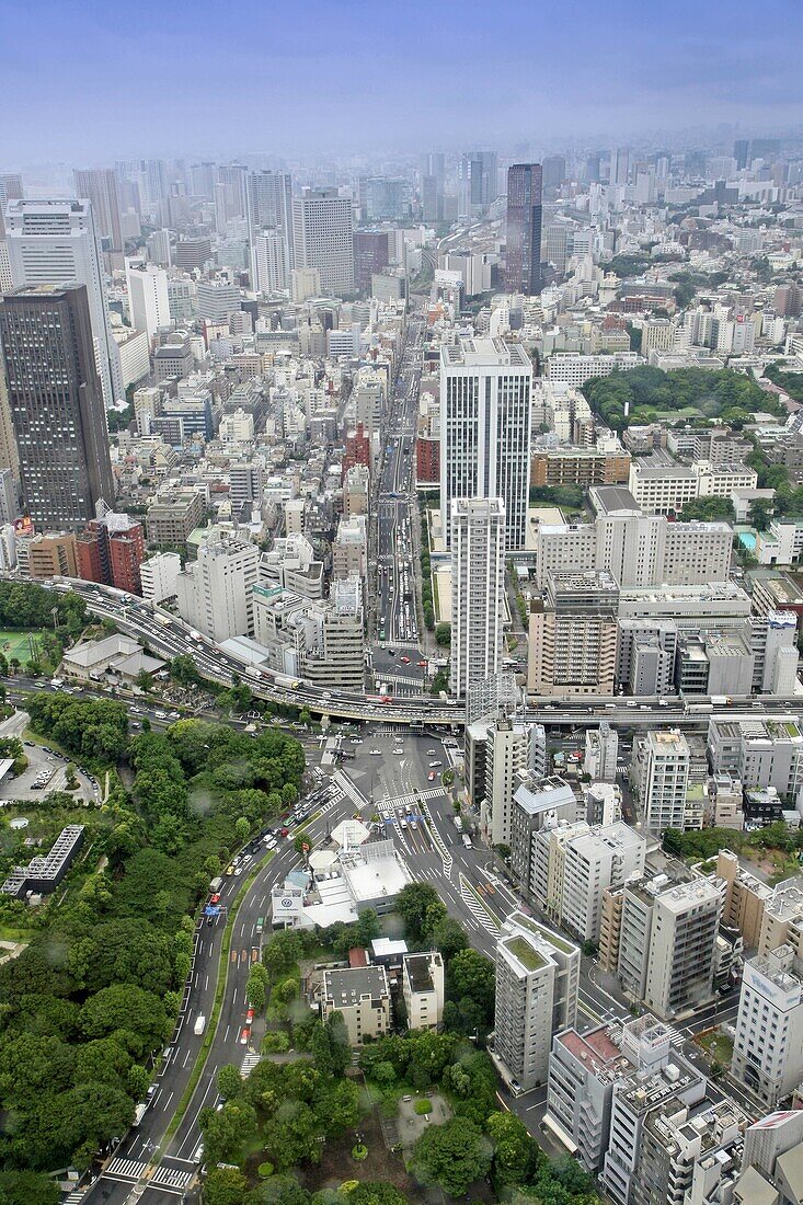 View of Tokyo from Tokyo tower. Japan