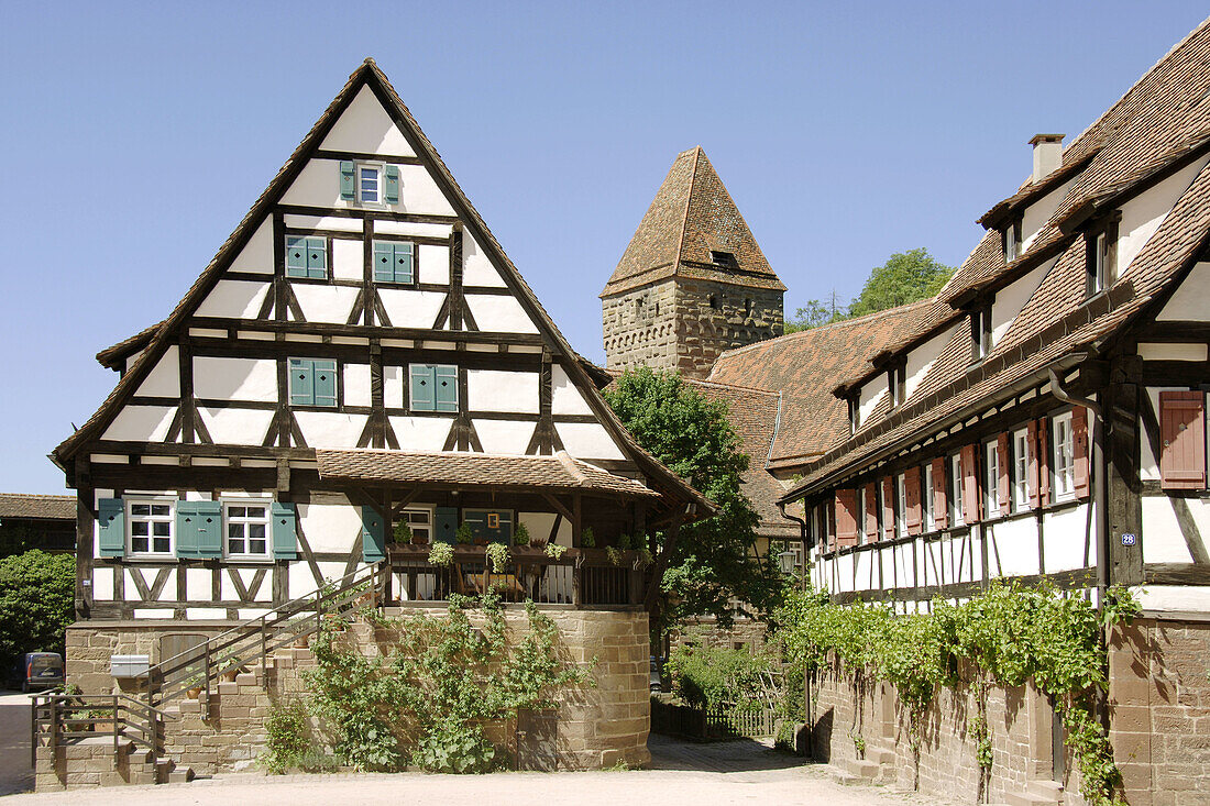 Houses at the court of Monastery of Maulbronn, Baden-Wuerttemberg, Germany