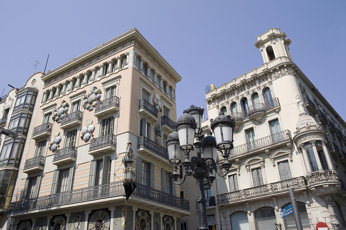 Die Ramblas im Barri Gòtic, Barcelona, Katalonien, Spanien