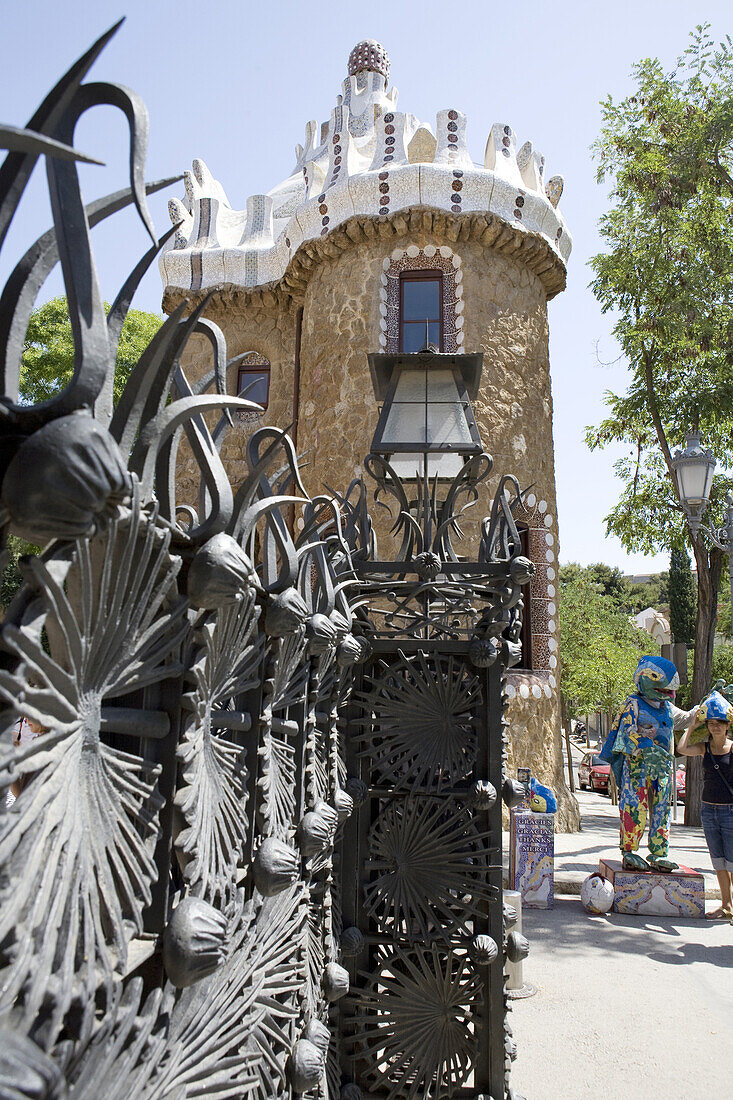 Park Güell from Antoni Gaudi in Barcelona, Catalonia, Spain