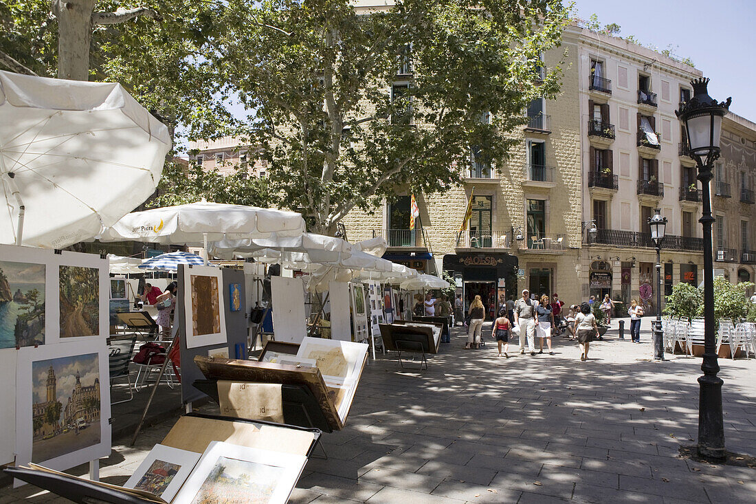 Plaça del Pi im Barri Gòtic, Barcelona, Katalonien, Spanien