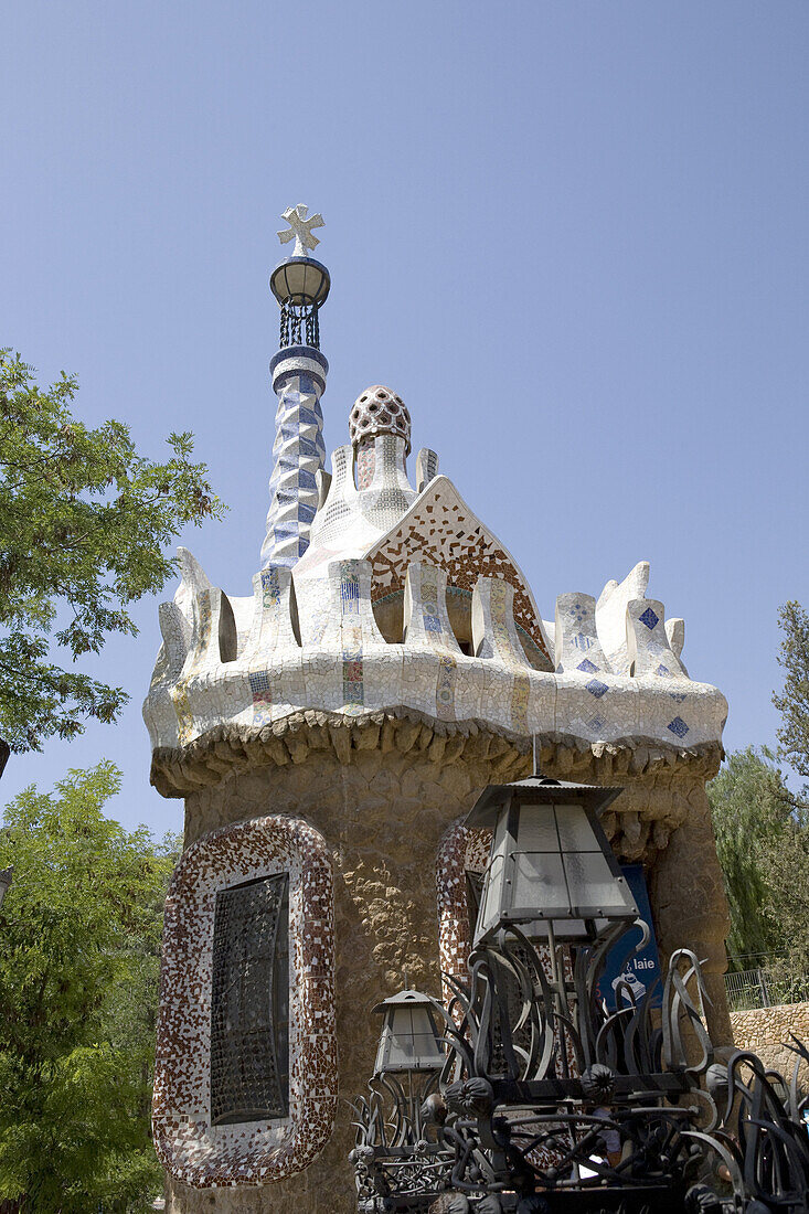 Park Güell from Antoni Gaudi in Barcelona, Catalonia, Spain