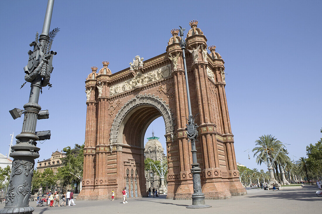 Arc de Triomf, Triumpfbogen in Barcelona, Katalonien, Spanien