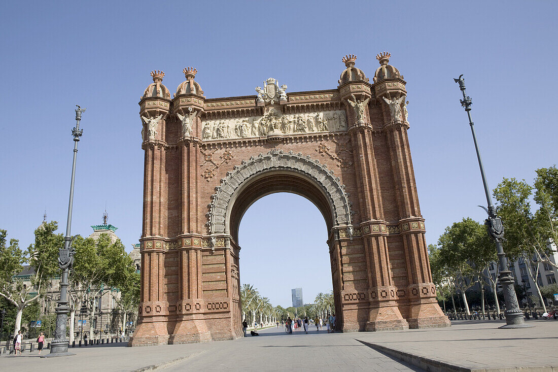 Arc de Triomf, Triumpfbogen in Barcelona, Katalonien, Spanien