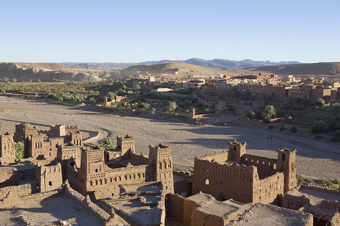 Kashba in Aït-Ben-Haddou, Unesco World Heritage, near Ouarzazate, High Atlas Mountains in the southeast of Morocco
