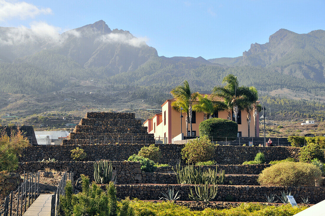 Pyramides de Güimar in the sunlight, Tenerife, Canary Isles, Spain, Europe