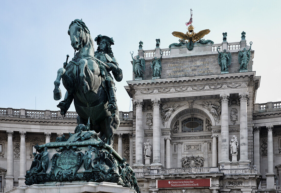 Prinz Eugen Denkmal, Heldenplatz, Hofburg, Wien, Östereich
