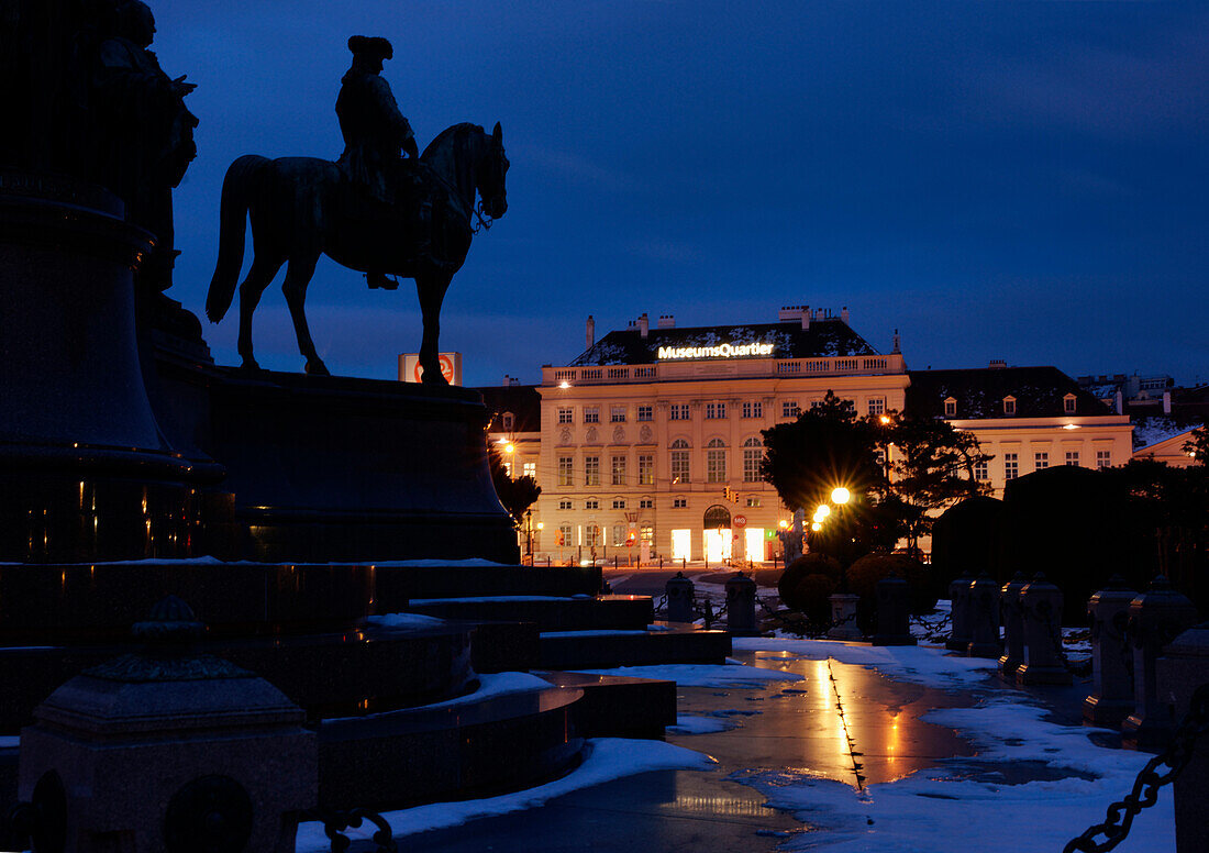 Maria Theresien Square with monument, Museum Quartier, Vienna, Austria
