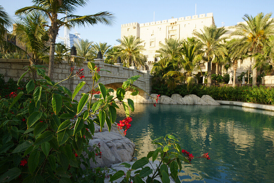 Garden at Madinat Jumeirah, Dubai, UAE, United Arab Emirates, Middle East, Asia