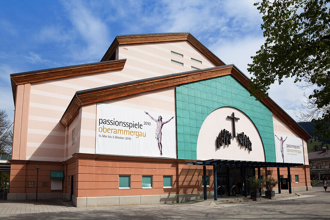 Festspielhaus der Passionsspiele Oberammergau 2010, Oberbayern, Deutschland