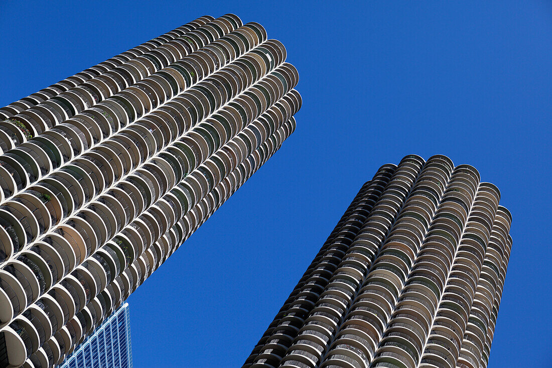 Marina City, auch Corn Building genannt, Chicago, Illinois, USA
