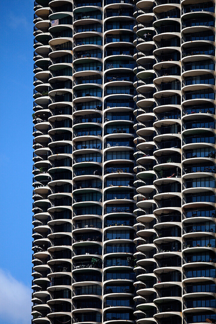 Marina City, auch Corn Building genannt, Chicago, Illinois, USA