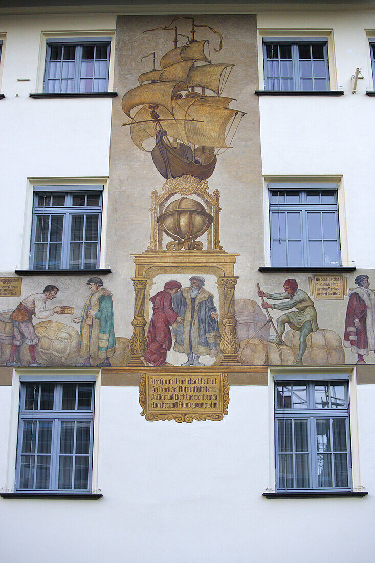 Facade of the Handwerkskammer, chamber of trade, Nuremberg, Franconia, Bavaria, Germany