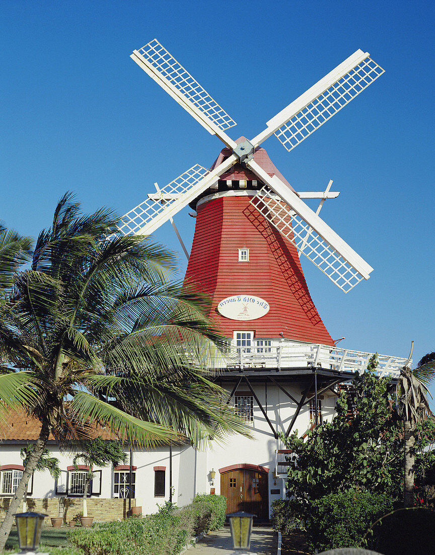 Old Dutch Windmill, in Aruba, Dutch Antilles