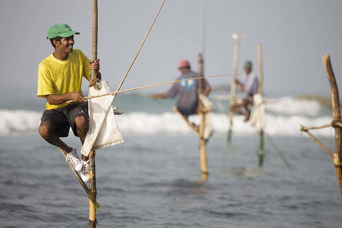 Stelzenfischer in Koggala, Sri Lanka