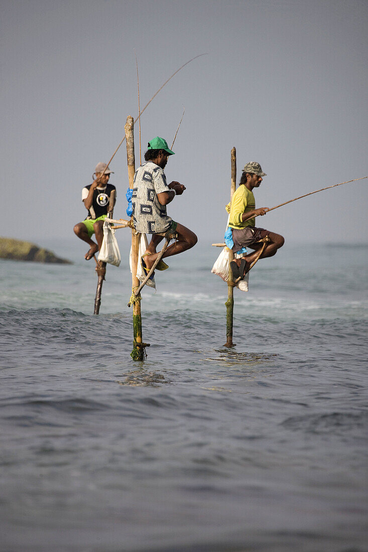 Stelzenfischer in Koggala, Sri Lanka