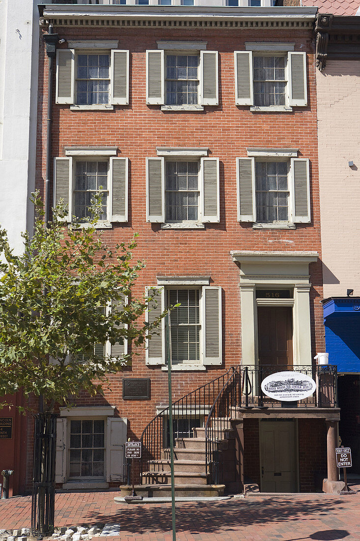 Petersen House where Abraham Lincoln died, Washington DC, USA