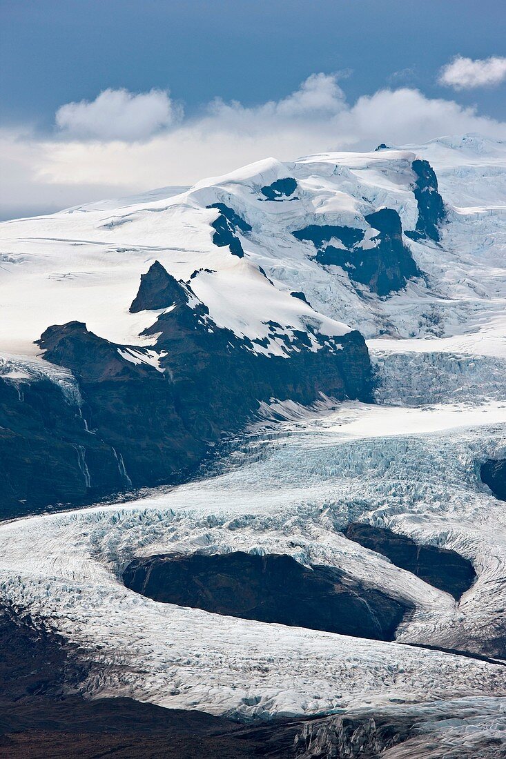 Lengua glaciar Fallsjökull, Glaciar Vatnajökull, Islandia
