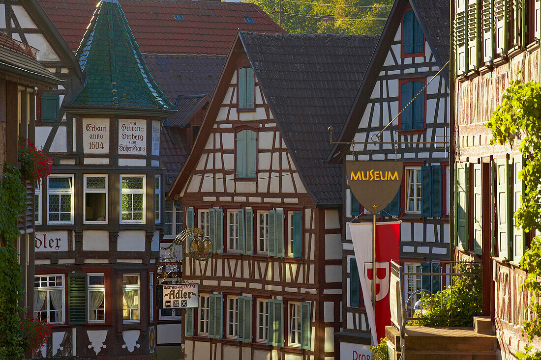 Fachwerkhäuser, Schiltach, Schwarzwald, Baden-Württemberg, Deutschland