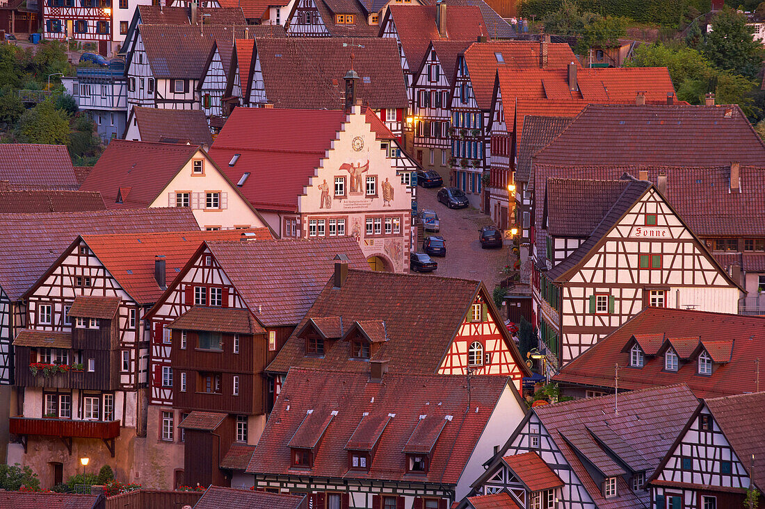 Fachwerkhäuser, Schiltach, Schwarzwald, Baden-Württemberg, Deutschland