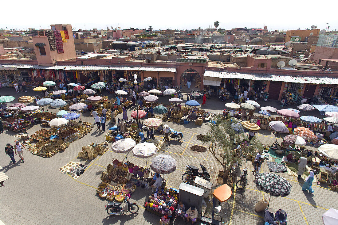Gewürzmarkt von Marrakesch, Marokko, Afrika