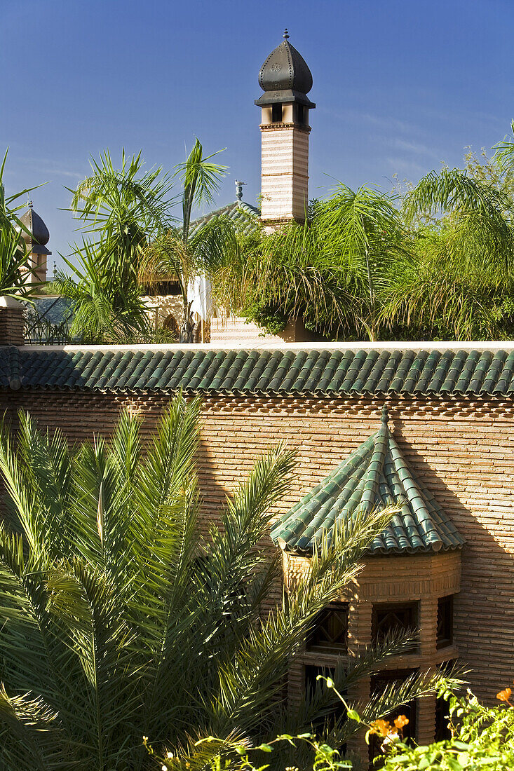 Rooftop terrace of Riad La Sultana, Luxury Hotel, Marrakech, Morocco, Africa