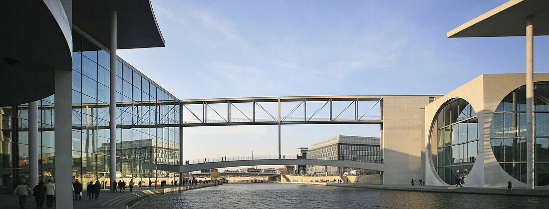 New Governmental buildings along the Spree river, Berlin, Germany