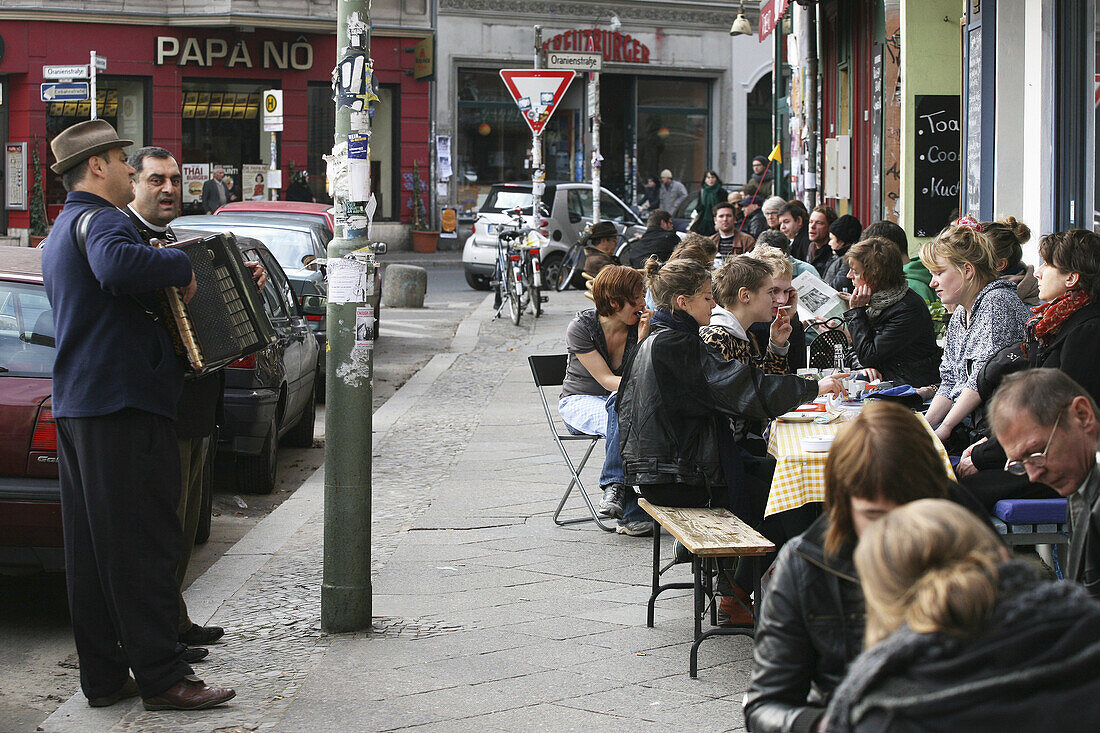 Pub in Oranien street, Kreuzberg, Berlin, Germany