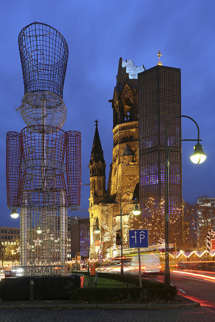 Kaiser Wilhelm Gedächtniskirche, ehemaliges Zentrum von West-Berlin, Berlin, Deutschland