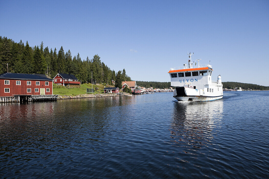 Fähre von Ulvön an der Küste, Höga Kusten, Västernorrland, Schweden, Europa