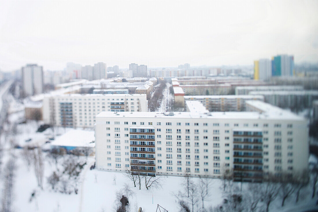 Cityscape with prefabricated buildings, Berlin, Germany