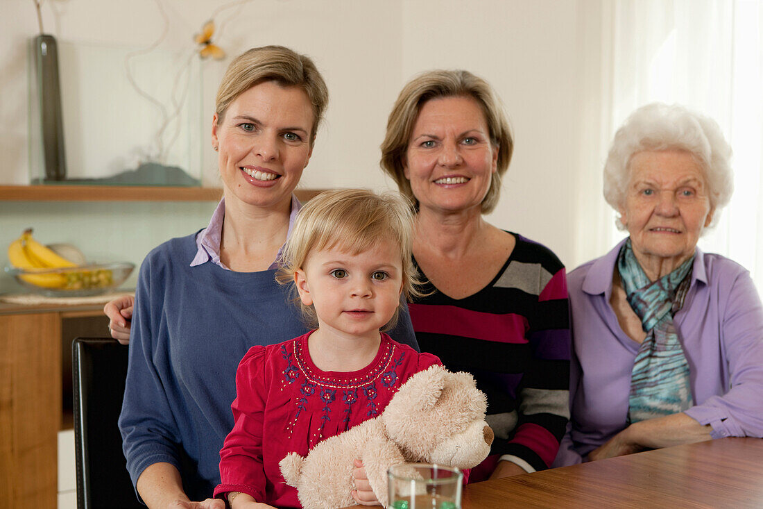 Four female generations of a family