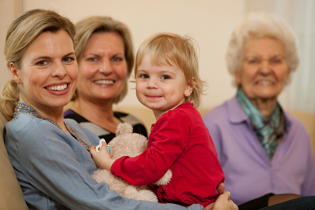 Four female generations of a family