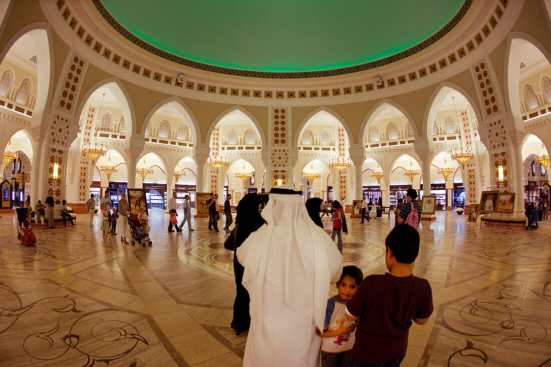 Arabian Court at Dubai Mall next to Burj Khalifa, biggest shopping mall in the world with more than 1200 shops, Dubai, UAE