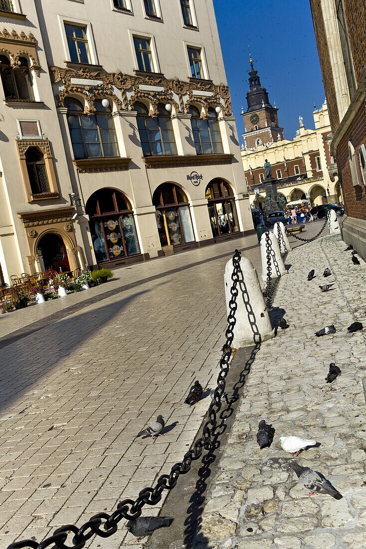 Alley connecting Little Market Square Maly Rynek and Main Market Square Rynek Glowny, Krakow, Poland, Europe