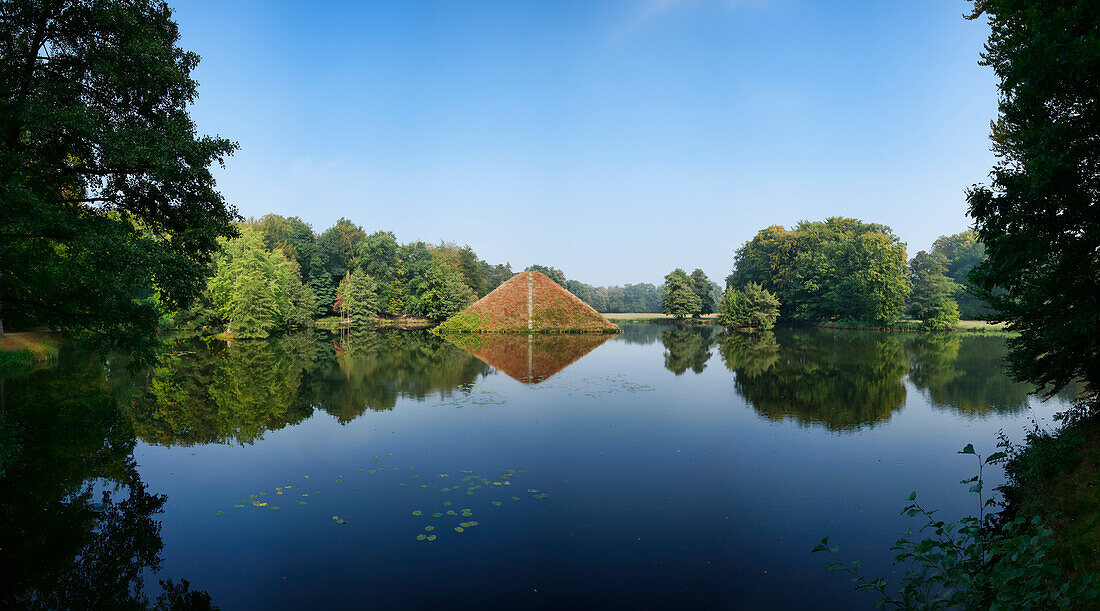 Water Pyramide in Branitzer Park, at Cottbus, Land Brandenburg, Germany