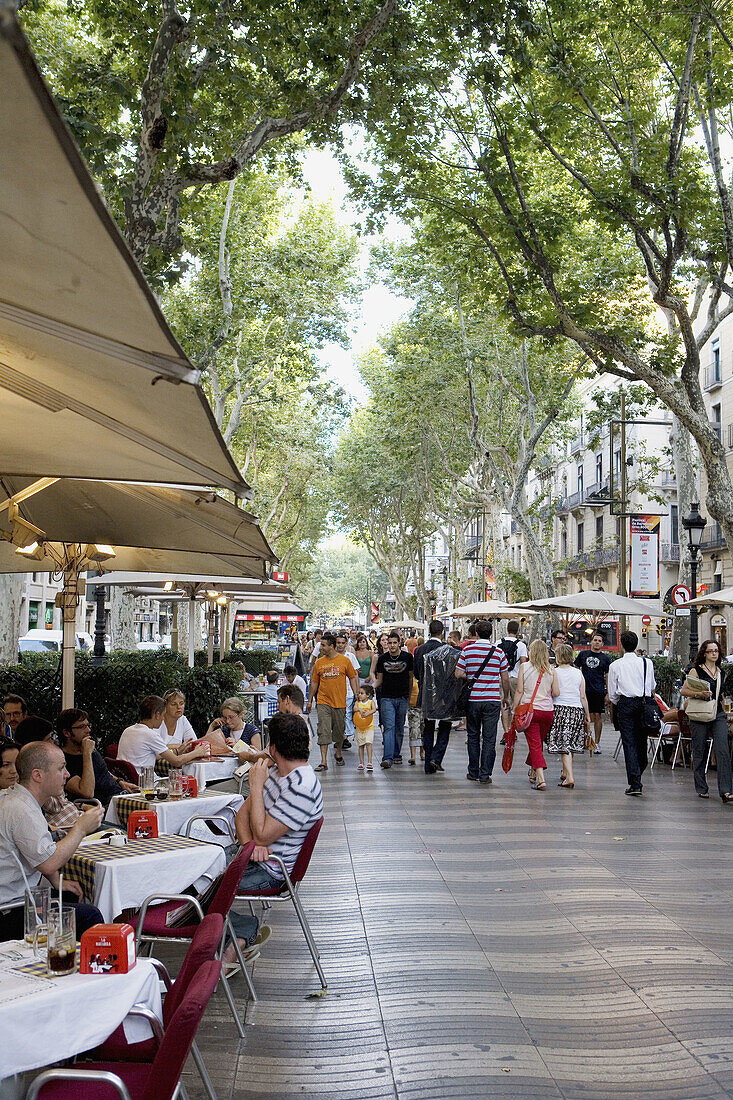 Las Ramblas in Barcelona, Spain