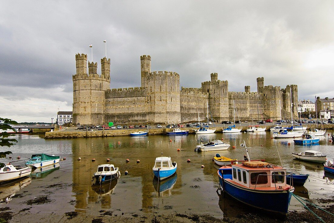 Caernarfron Castle where the Prince of Wales has been invested since the 13th-century
